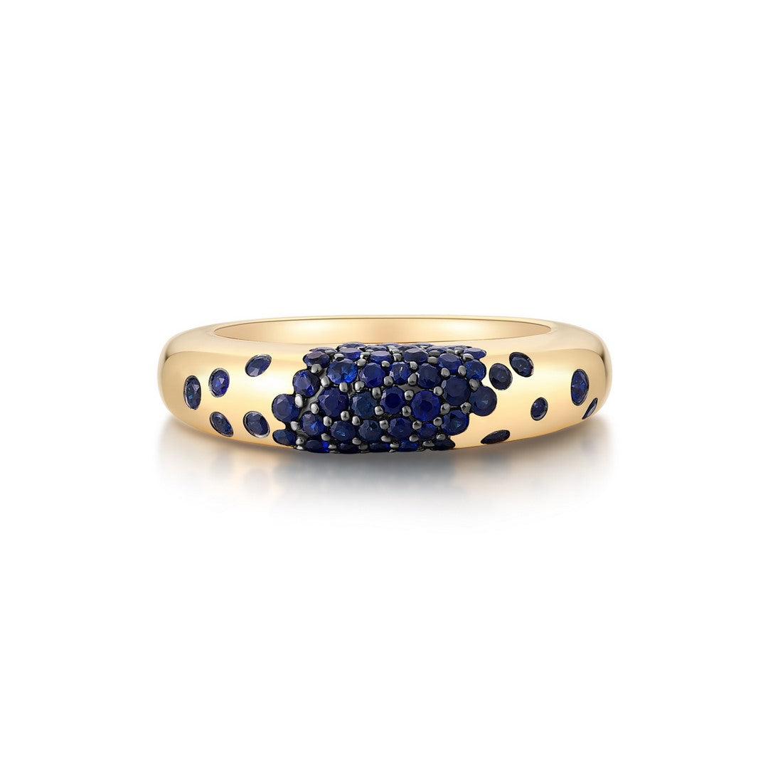 14K Yellow Gold Full Cut Diamond Ring