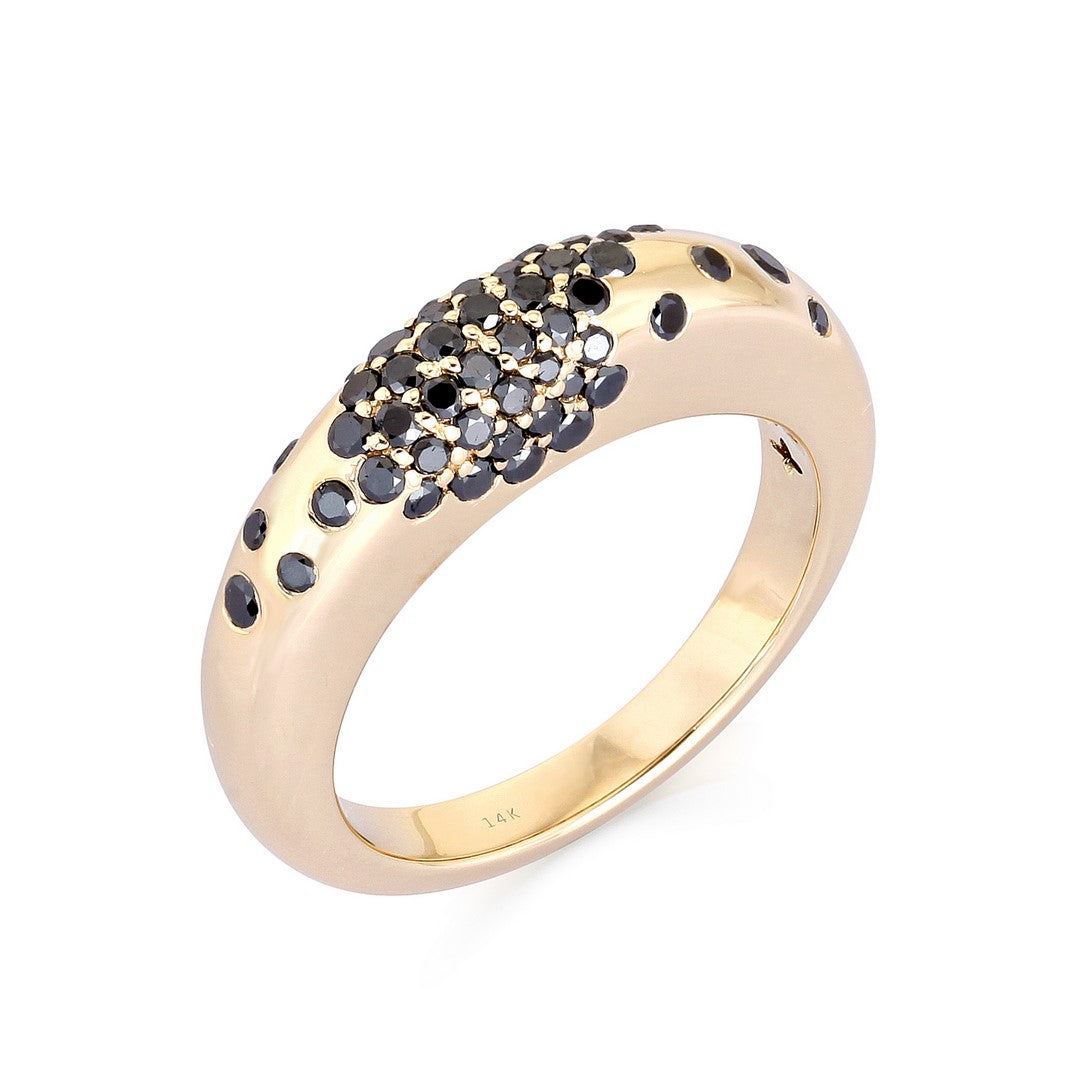 14K Yellow Gold Full Cut Diamond Ring