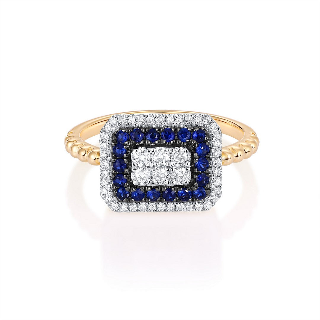 14K Yellow Gold Ruby Diamond Band (0.35CT Ruby, 0.35CT Diamond)
