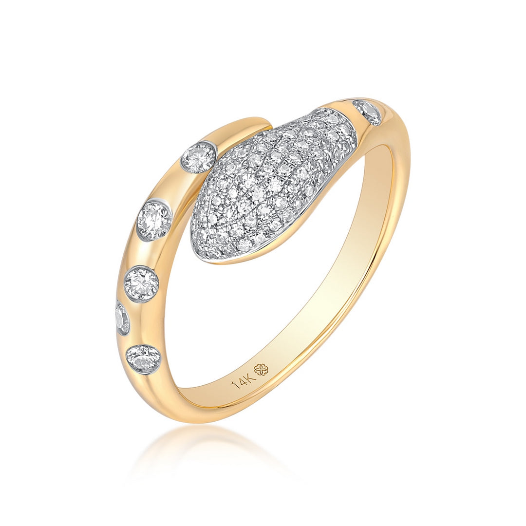14K Yellow Gold Diamond Ring - 2.13 Carat Multi-Stone Band