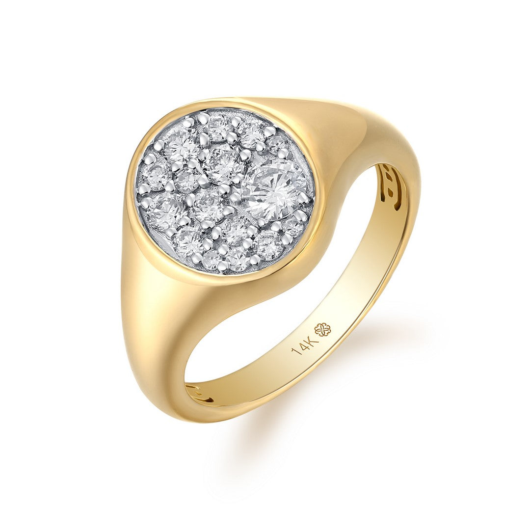14K Yellow Gold Multi-Diamond Ring - 0.40 Carat Total Weight
