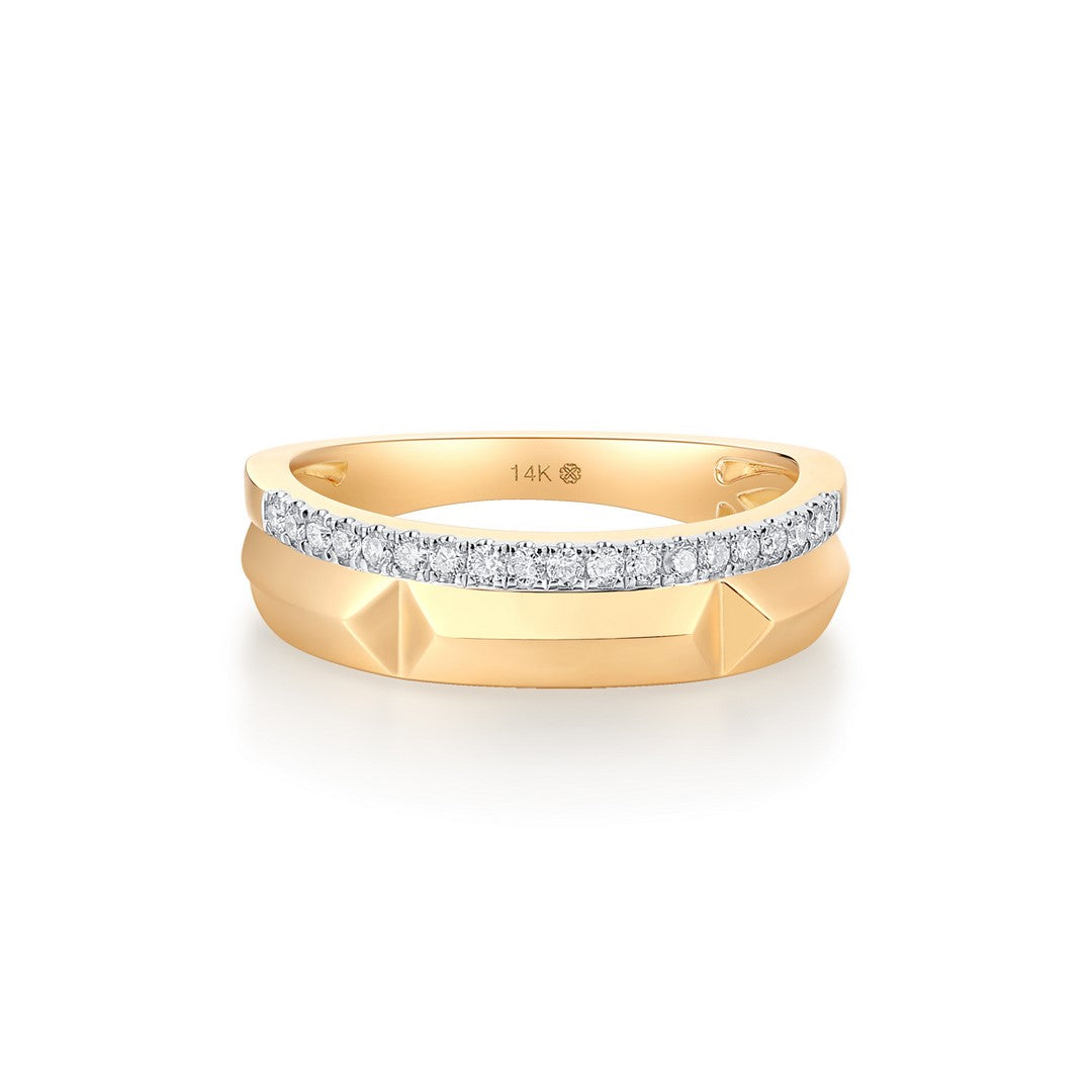 14K Yellow Gold Diamond Band Ring - 0.48 Carat