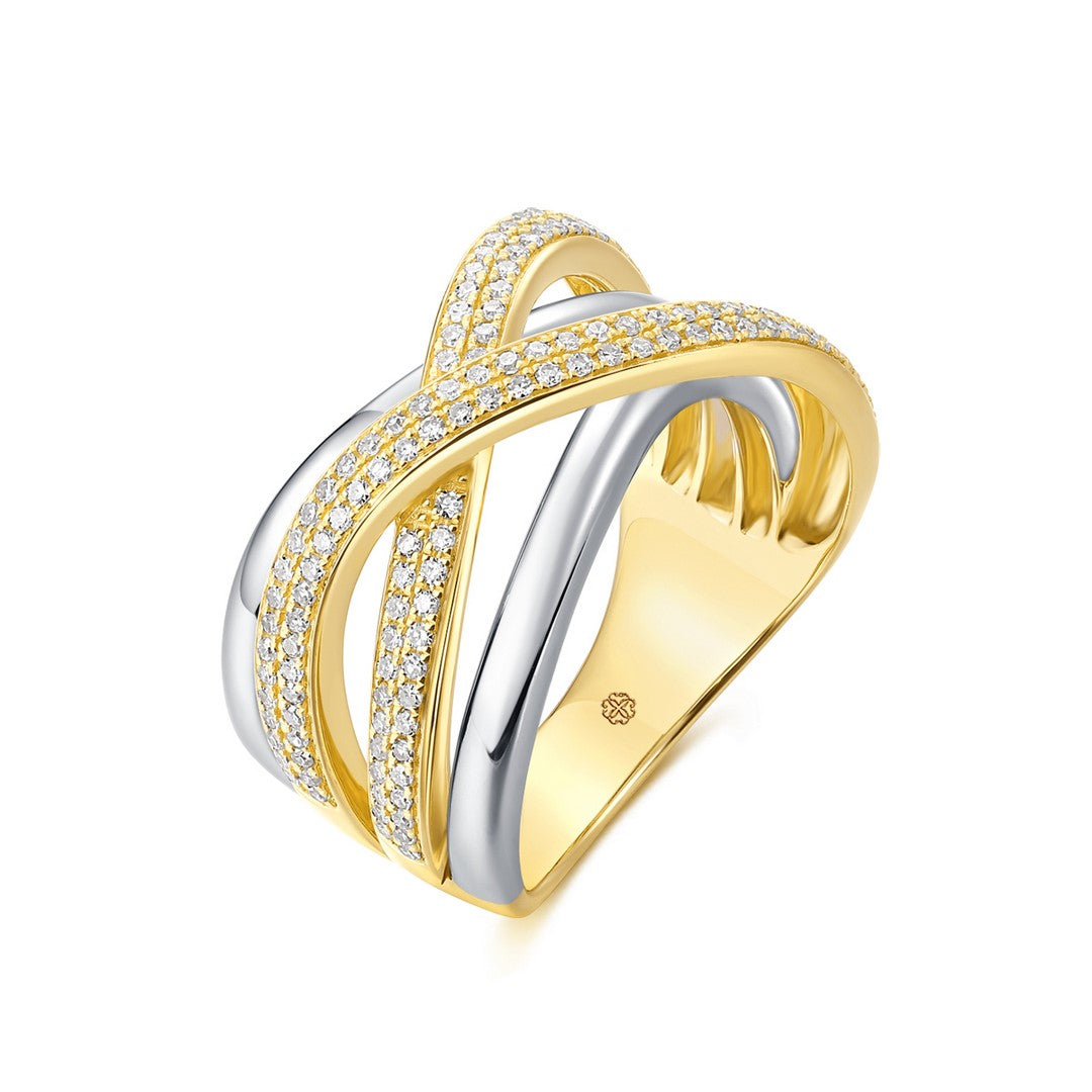 14K White Gold Diamond Band Ring – 0.45 Carat