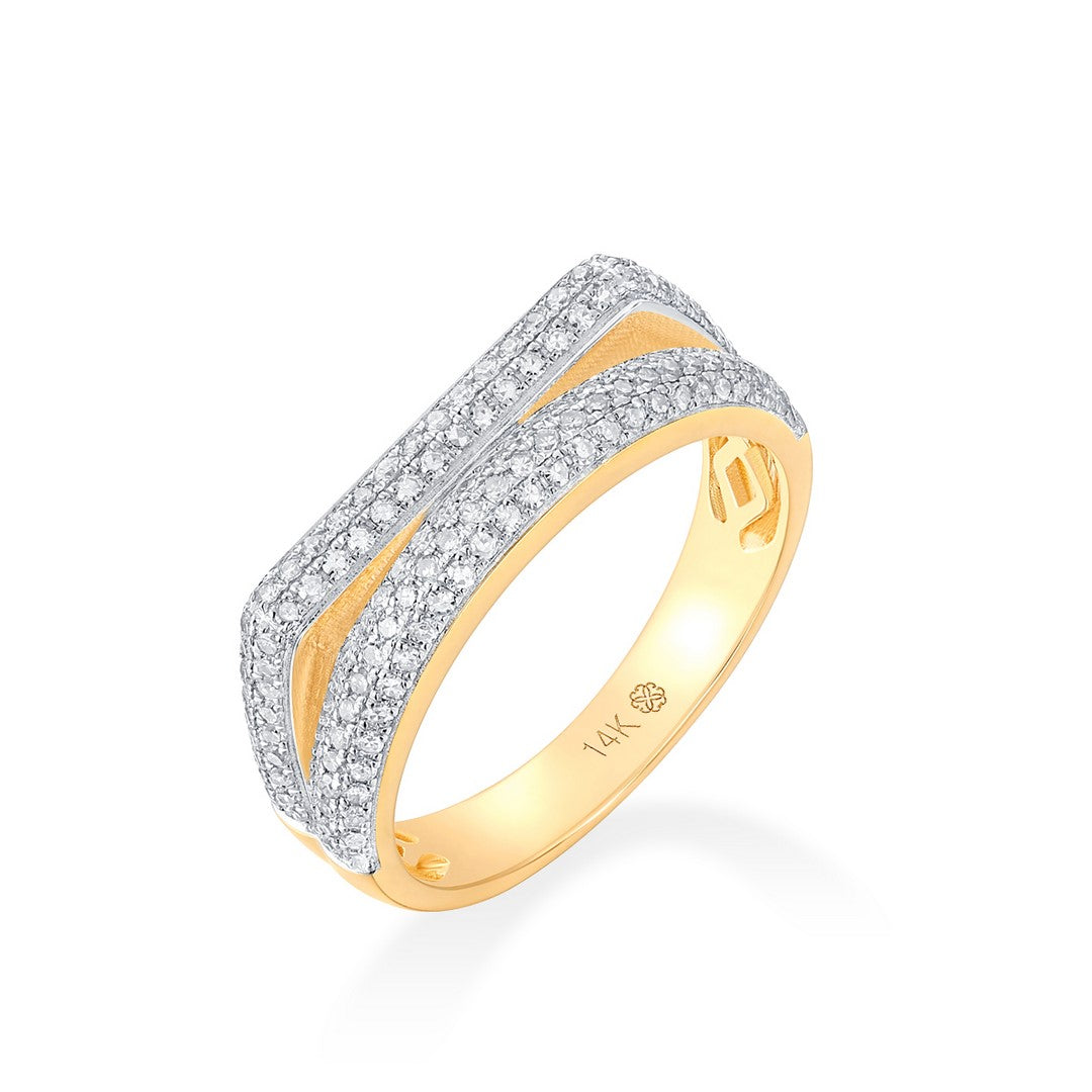 14K Yellow Gold Diamond Band Ring – 0.50 Carat