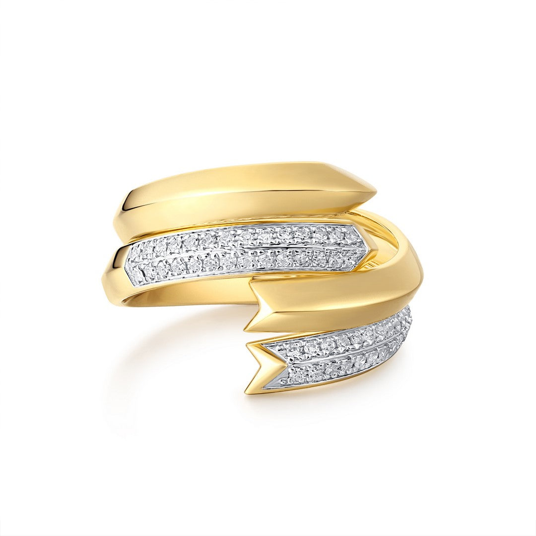 14K Yellow Gold Diamond Band Ring – 0.20 Carat