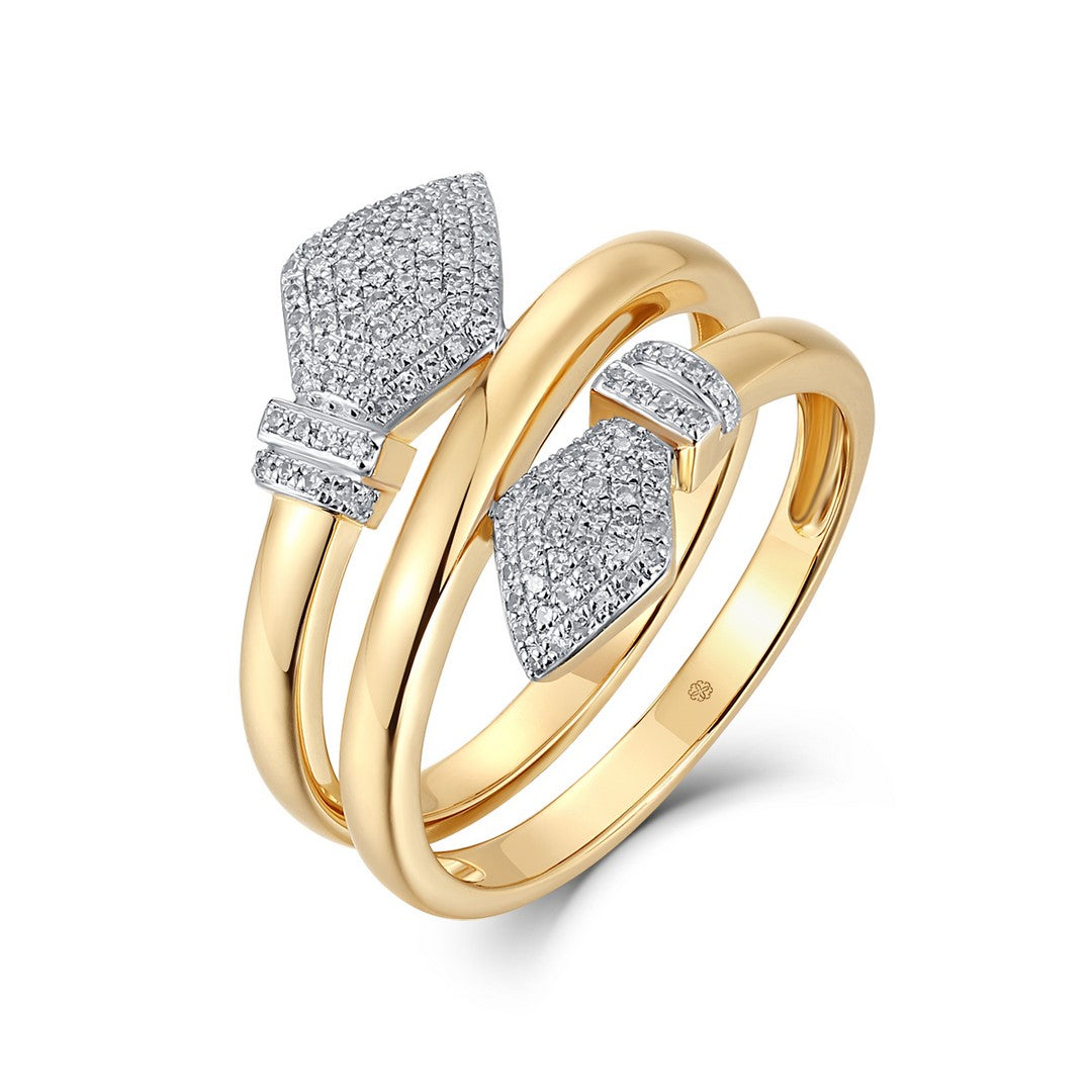 14K Yellow Gold Diamond Band Ring – 0.25 Carat
