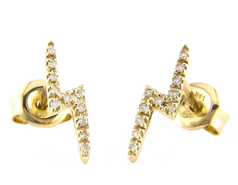 14kyg Diamond Bolt Earrings