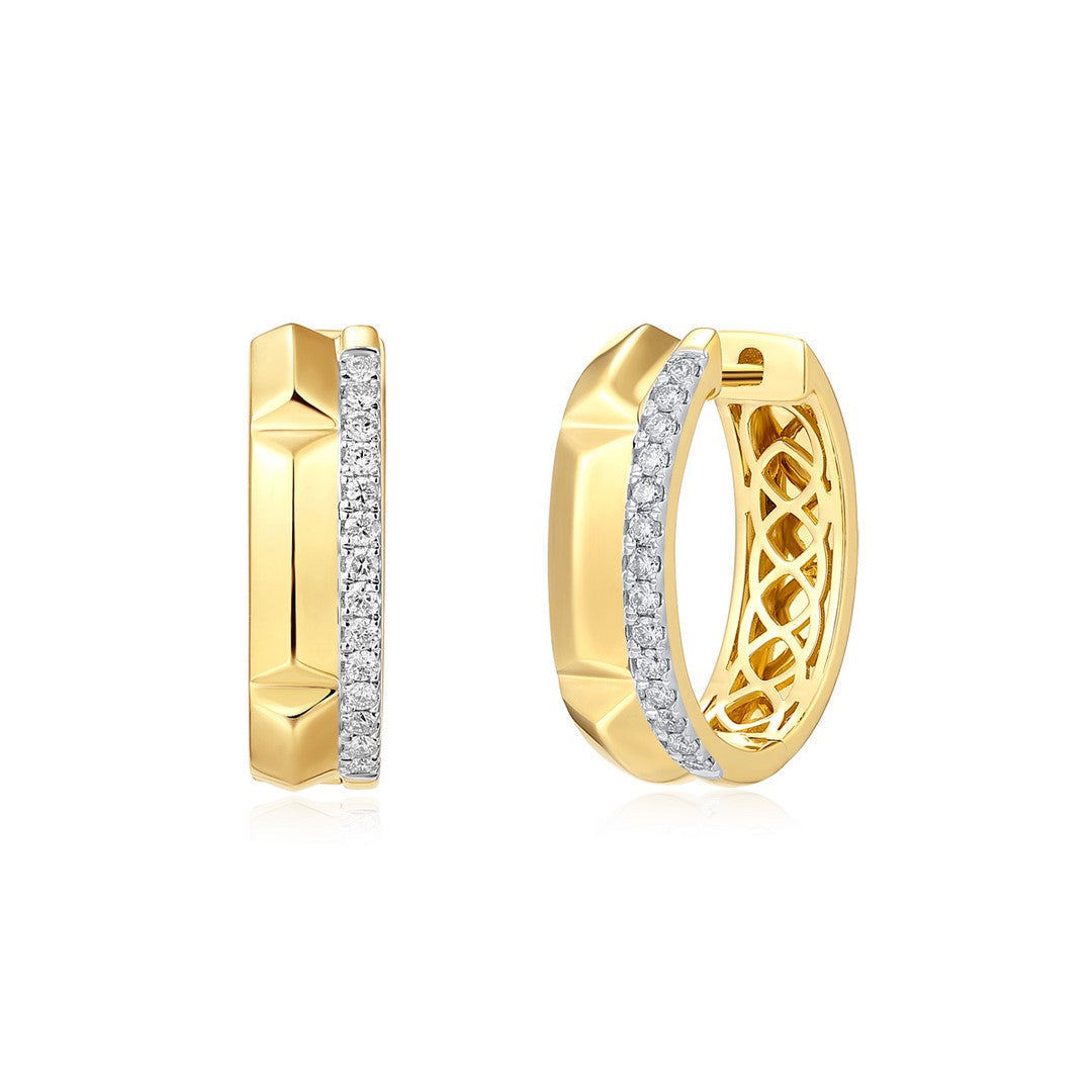 HOOP EARRING, GOLD HOOP, DIAMONDS HOOPS, TEXTURE HOOP