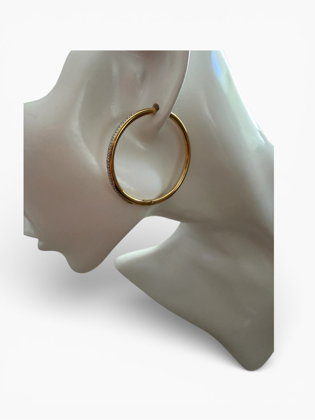 GP Stainless Steel Diamond Hoops