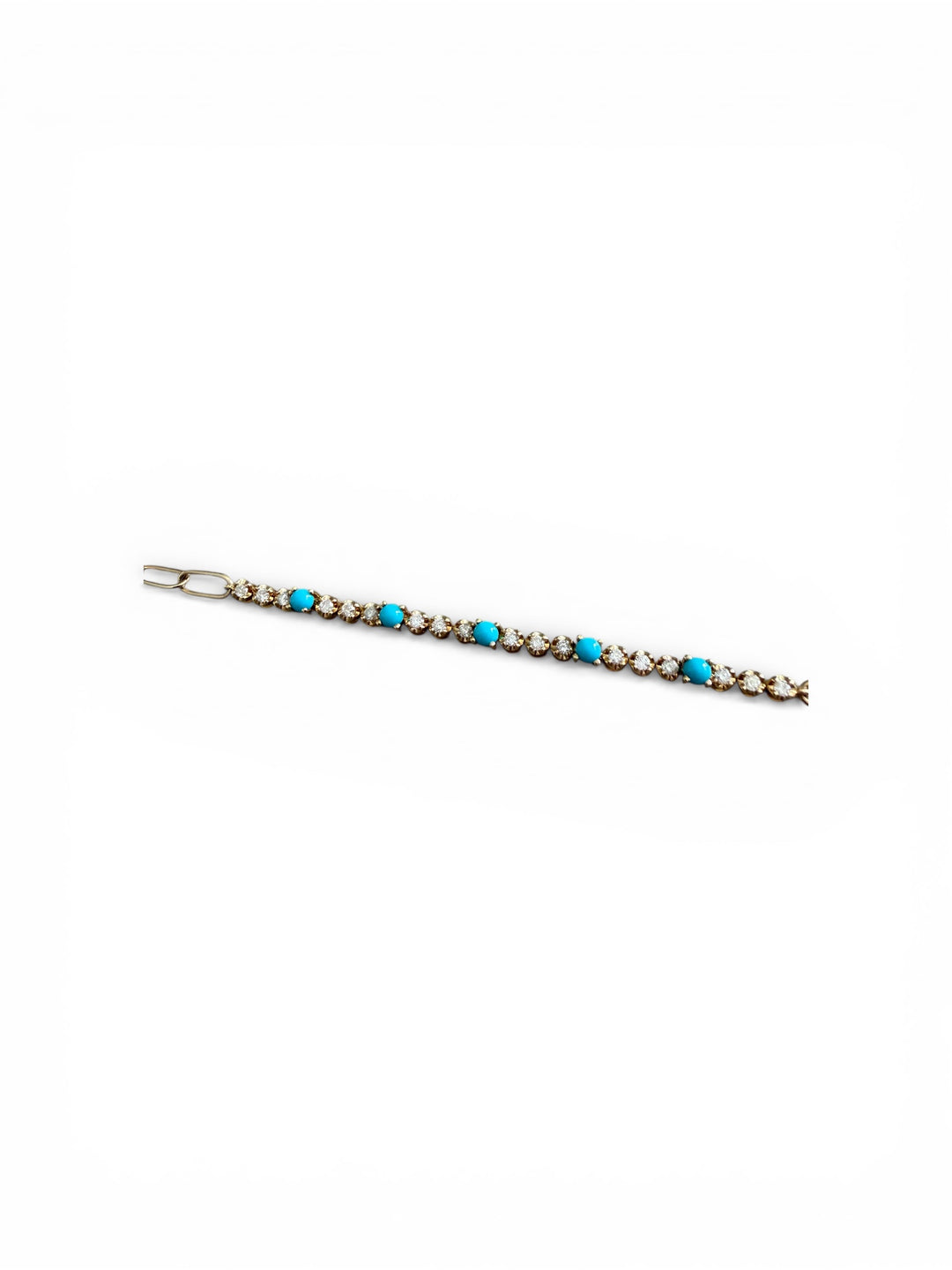 14kyg Turquoise Diamond Bracelet