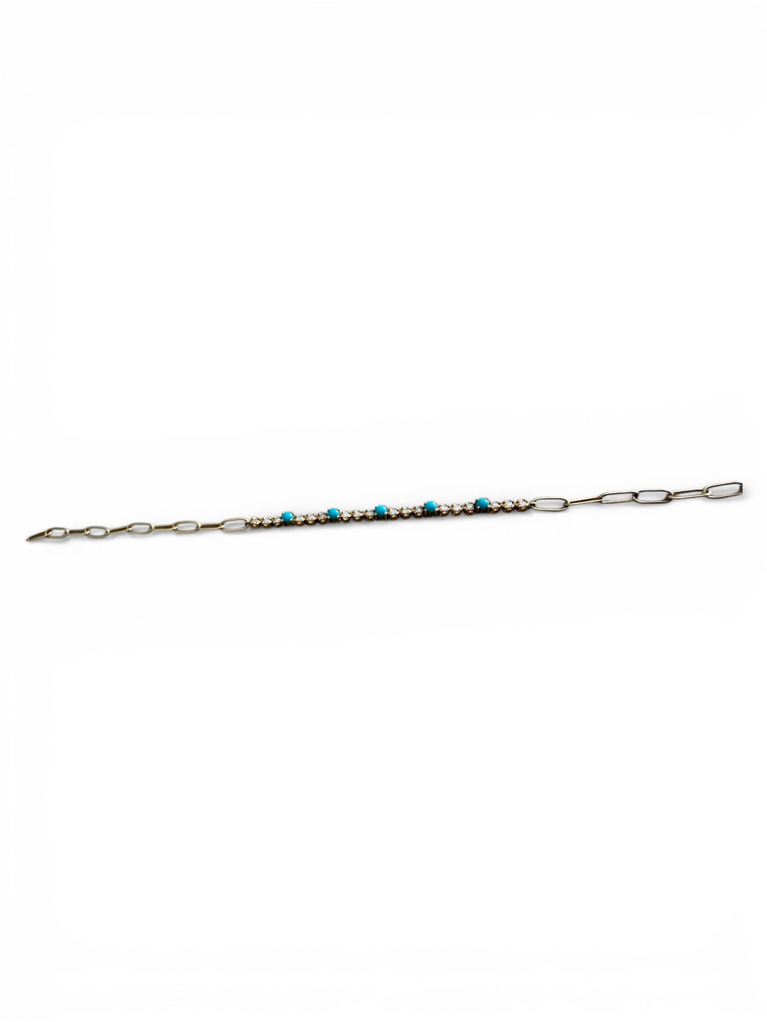14kyg Turquoise Diamond Bracelet
