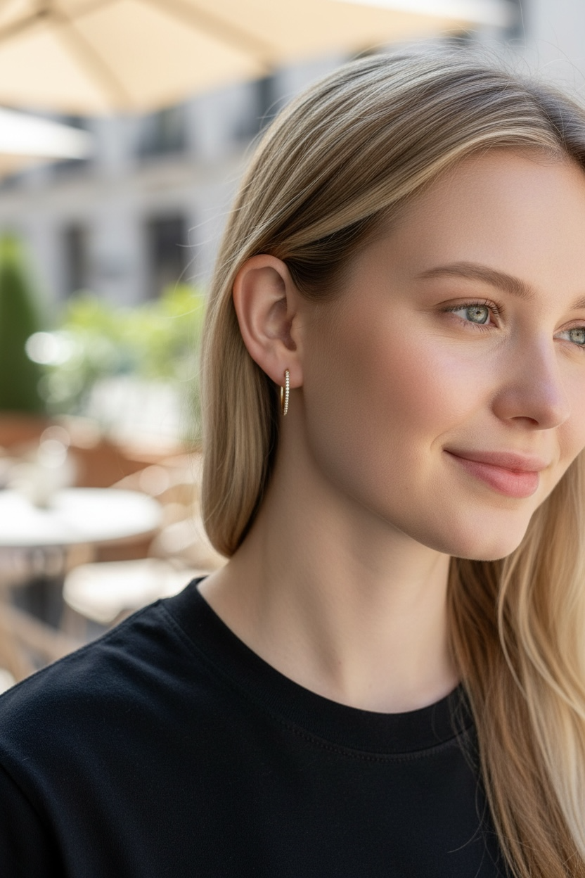 14k Spike Hoop Earrings