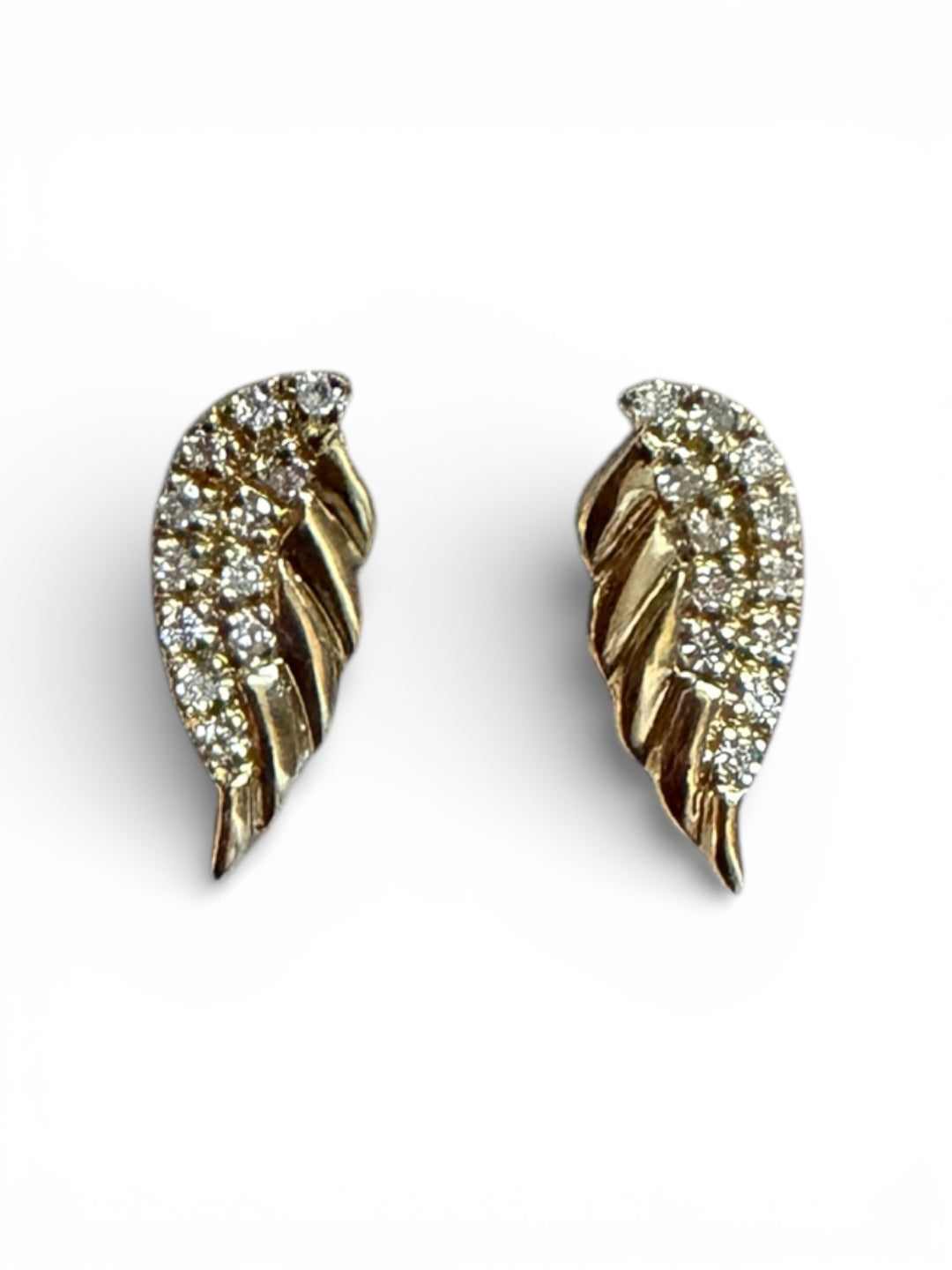 14kyg Wings Diamond Earrings