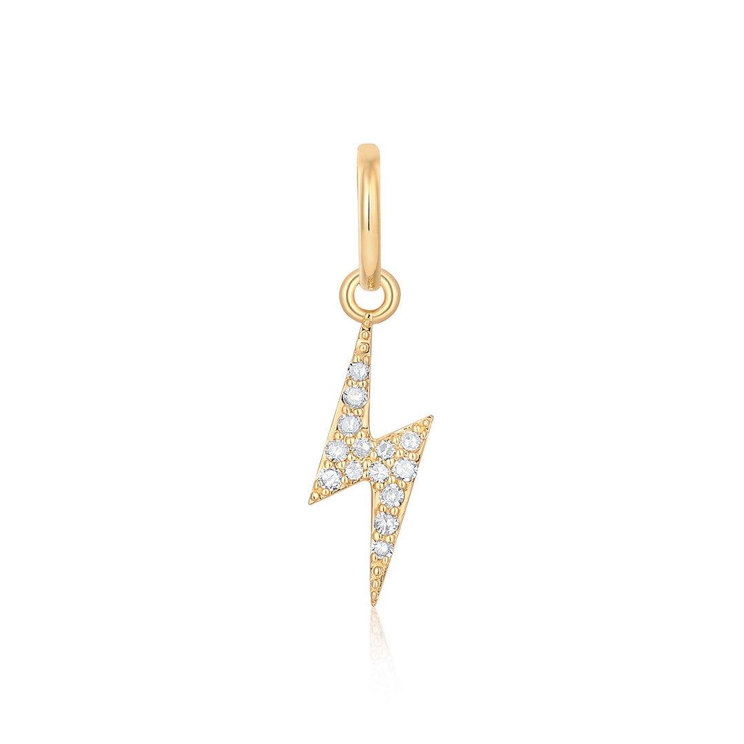 Diamond Lightning Bolt Pendant in 14K Yellow Gold
