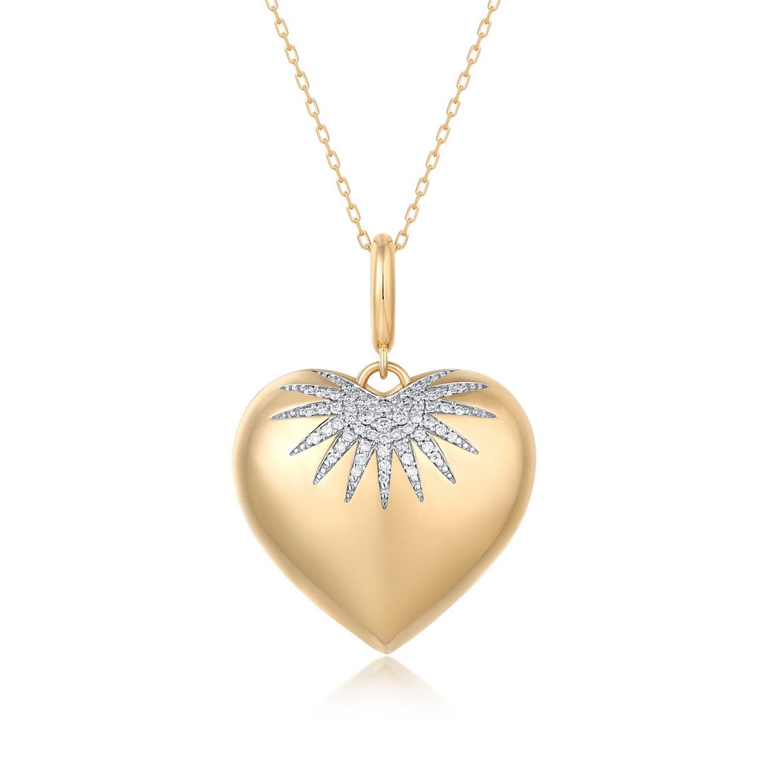 14K Yellow Gold Diamond Pendant