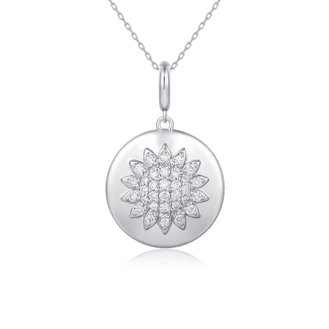 14K Yellow Gold Full Cut Diamond Pendant Charm - 0.60 CT