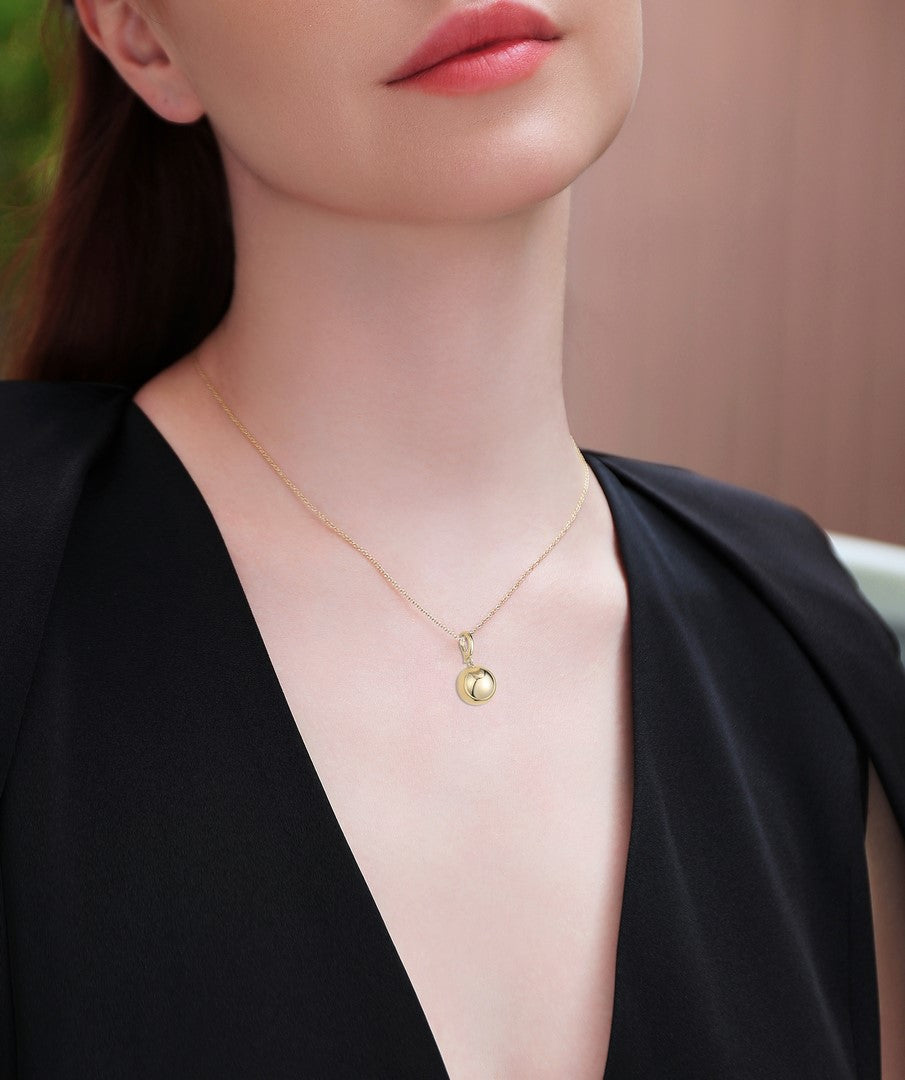 14K Yellow Gold 12mm Ball Pendant Charm