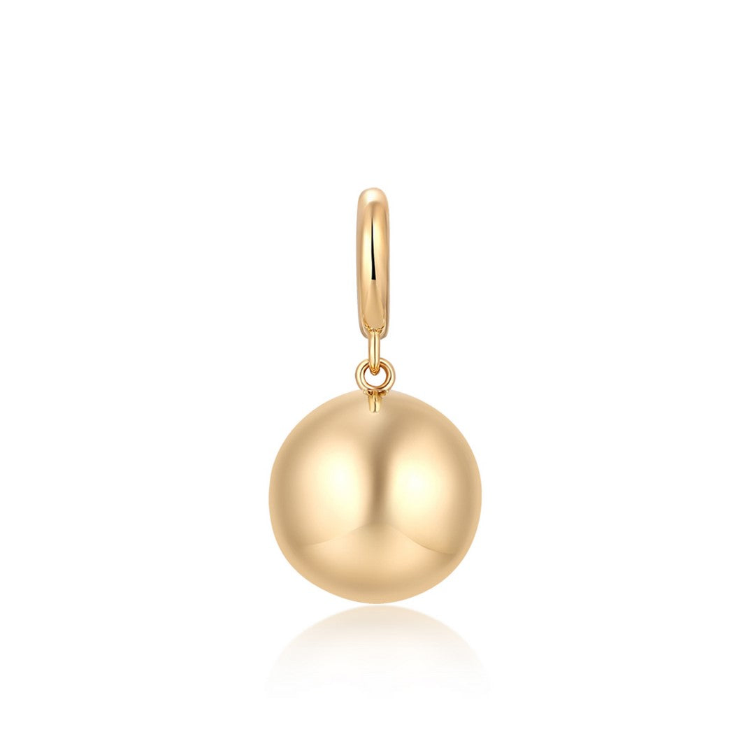 14K Yellow Gold 12mm Ball Pendant Charm