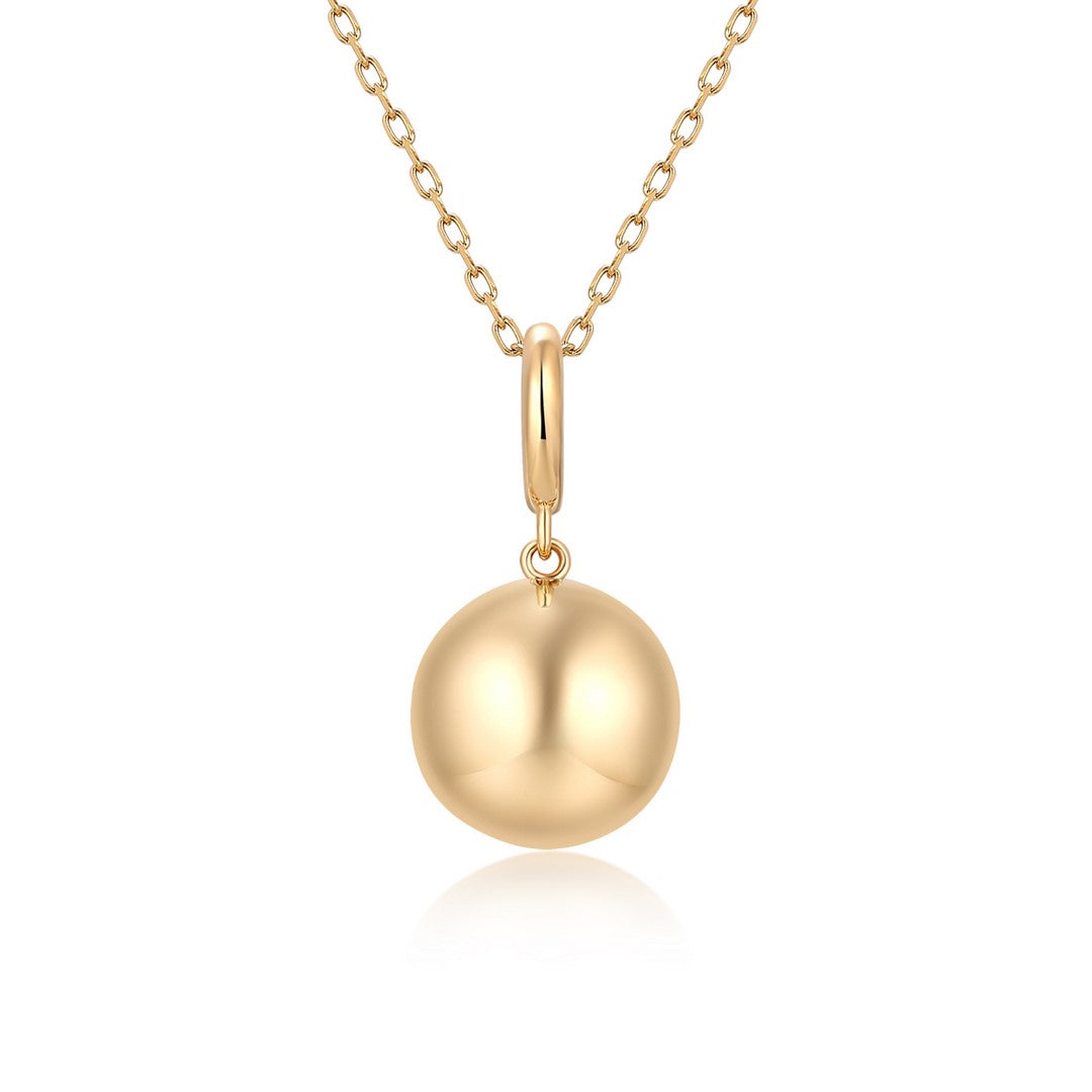 14K Yellow Gold 12mm Ball Pendant Charm