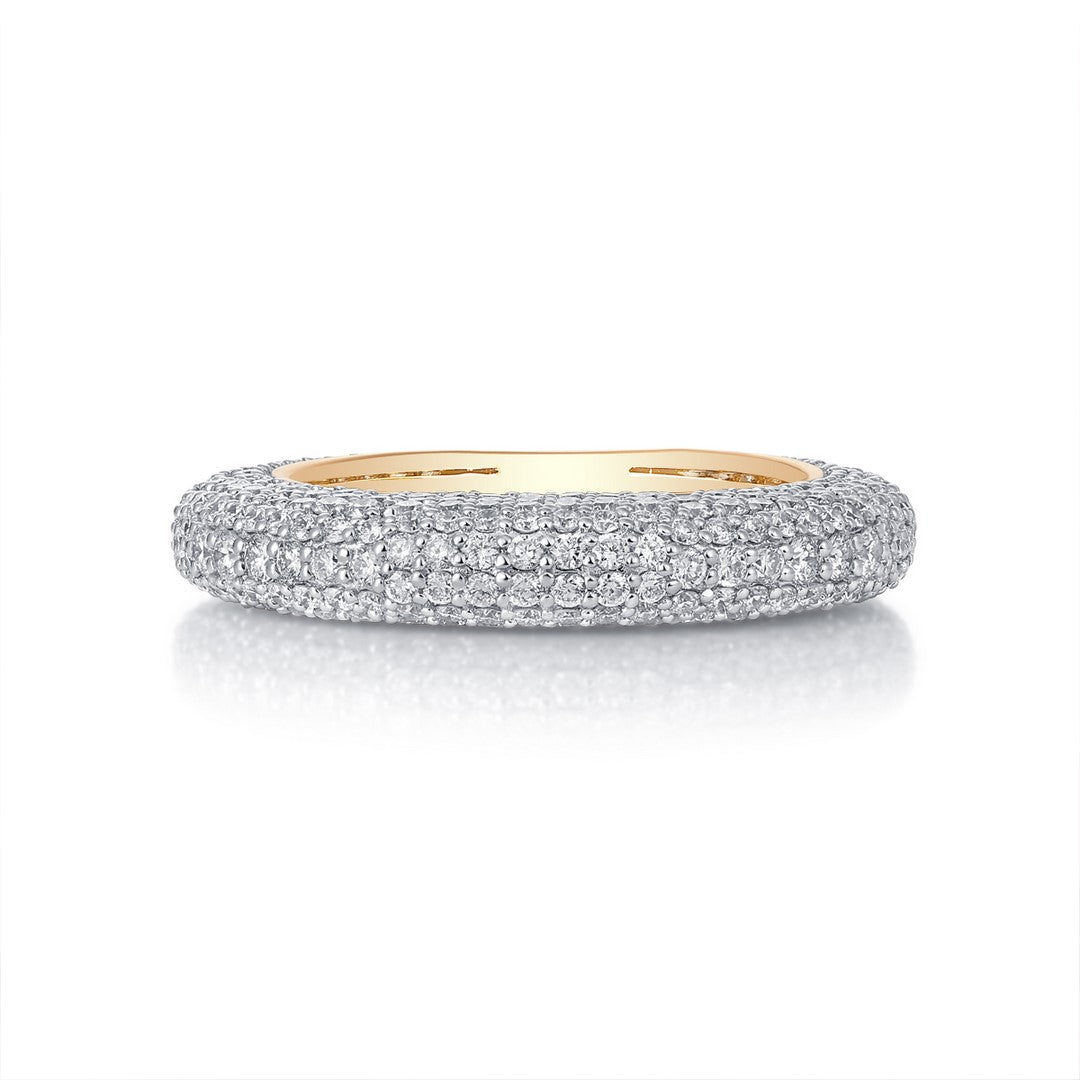 Elegant 14K Yellow Gold Diamond Ring - 2.36 Carat Full Cut Diamonds