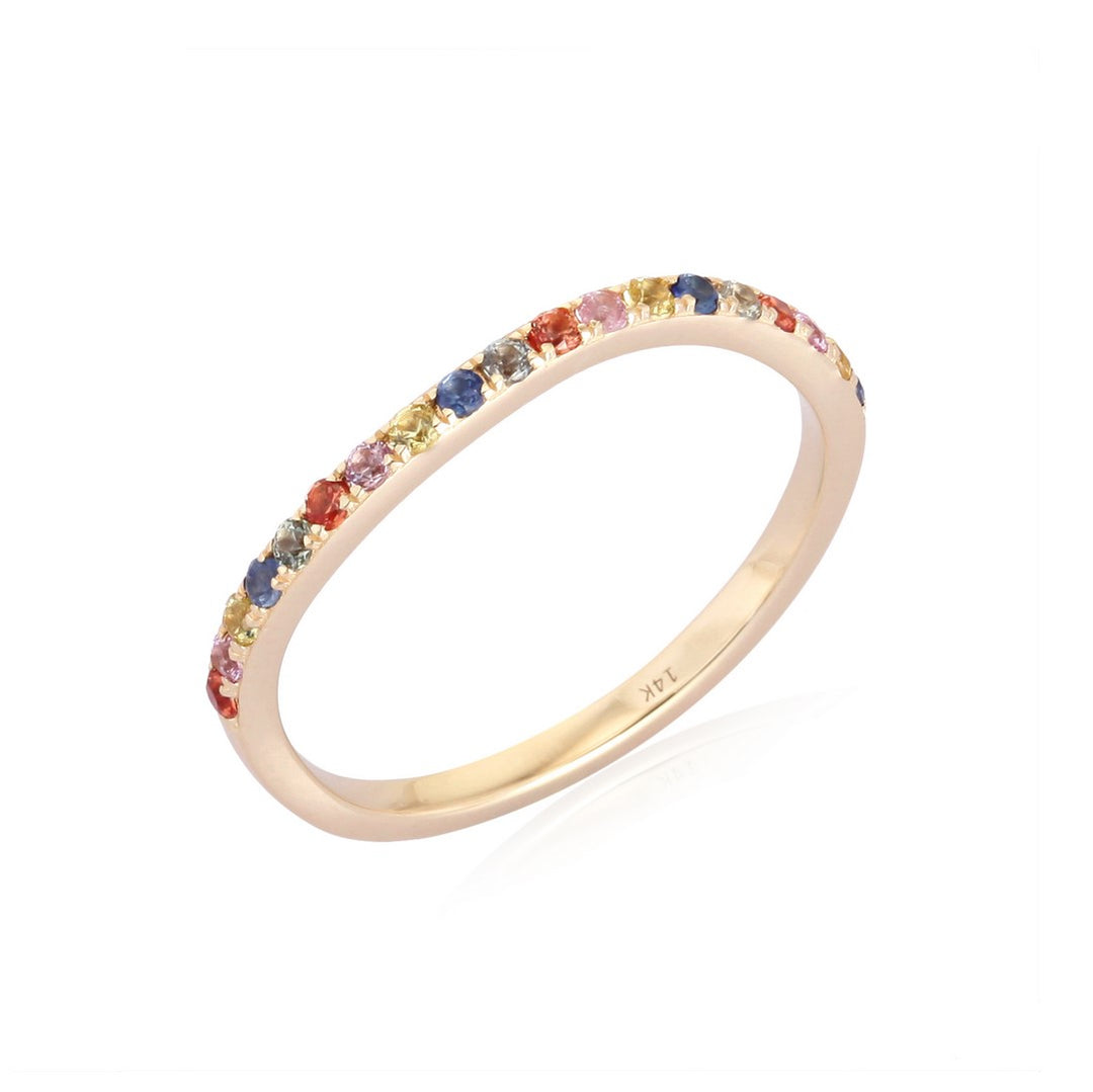 14K Gold Diamond Band Ring
