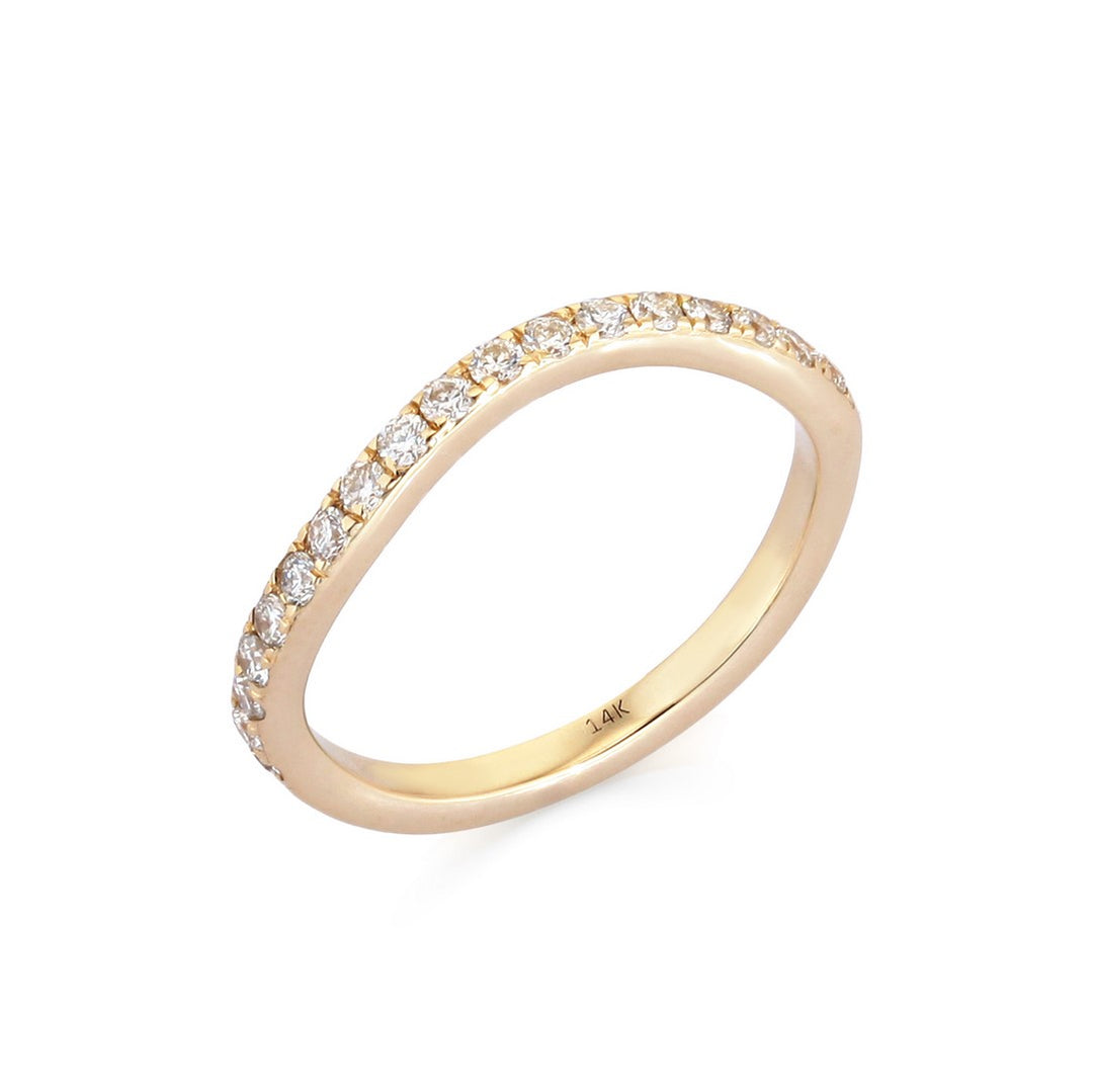 14K Gold Diamond Band Ring
