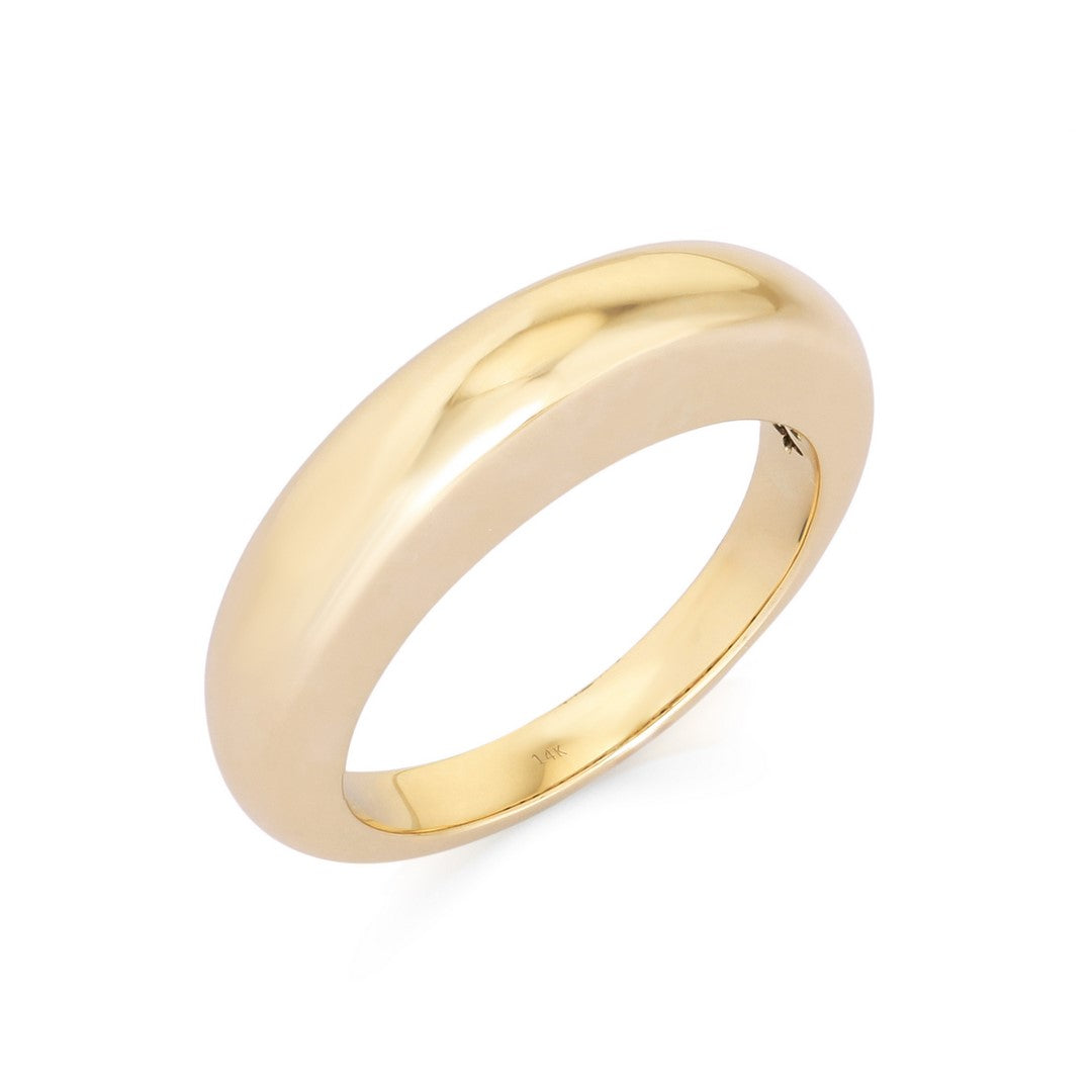 14K Yellow Gold Jaali Gloss Ring
