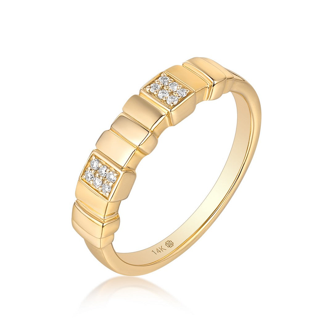 14K Yellow Gold Diamond Ring