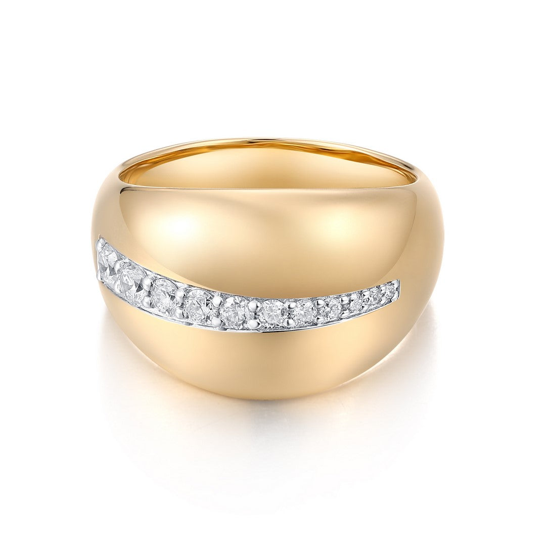 14K Yellow Gold Diamond Ring