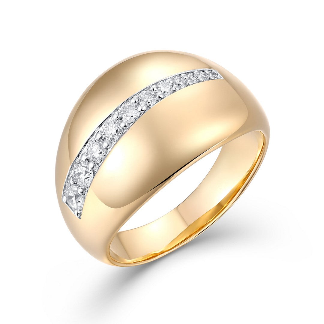 14K Yellow Gold Diamond Ring