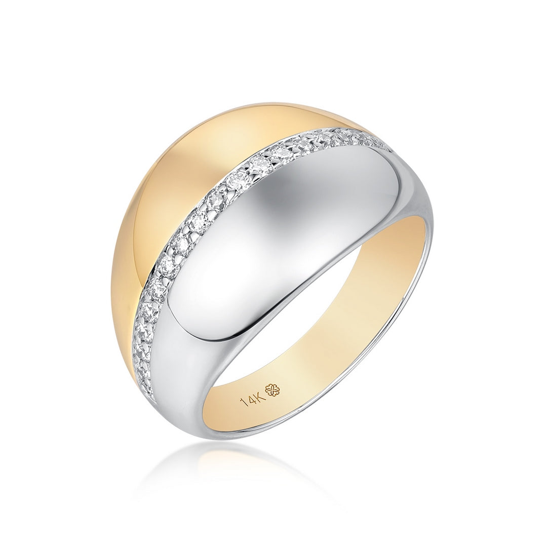 14K White Gold Diamond Ring