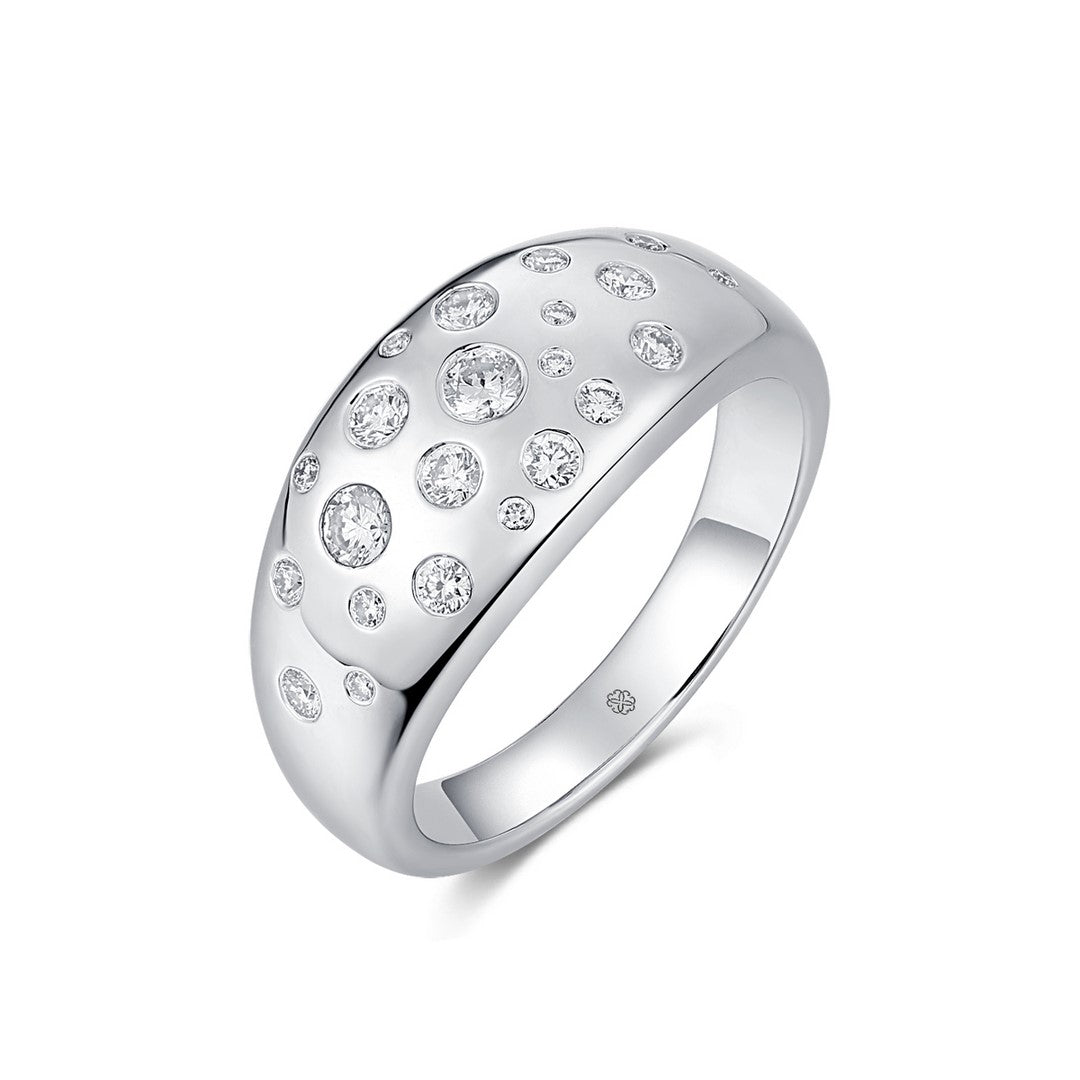 14K White Gold 22-Stone Sugar Collection Ring (0.45CT)