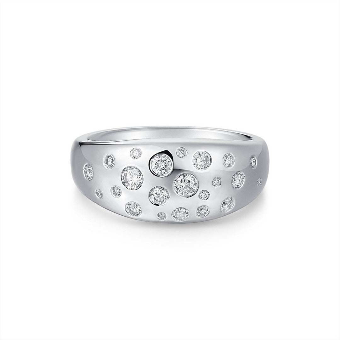 14K White Gold 22-Stone Sugar Collection Ring (0.45CT)