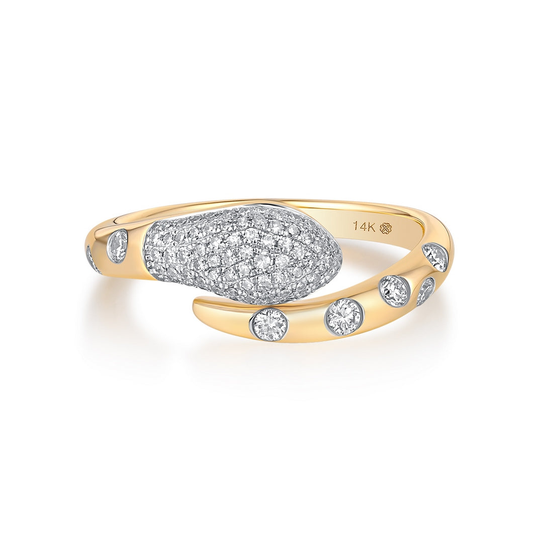 14K Yellow Gold Diamond Ring - 2.13 Carat Multi-Stone Band