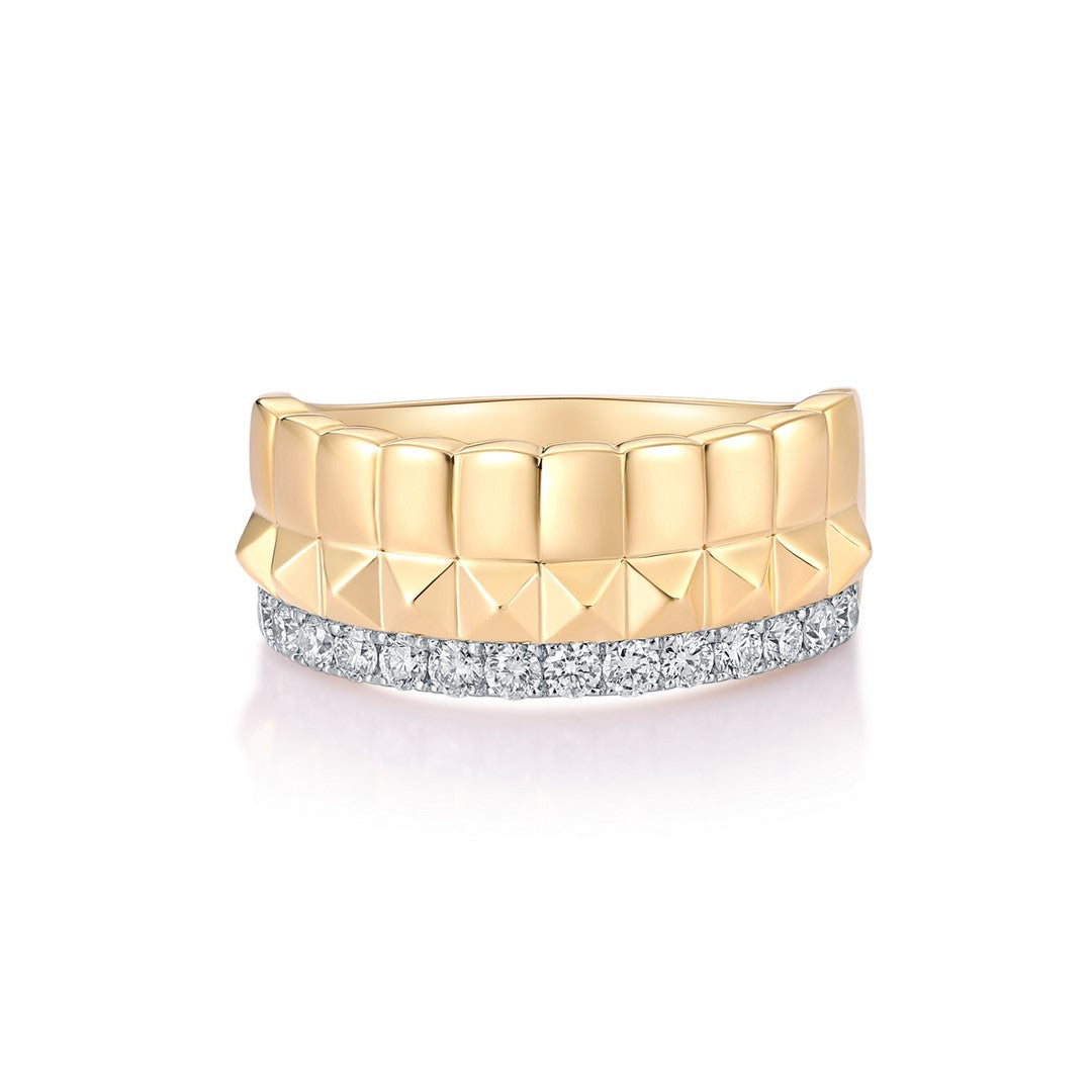 14K Yellow Gold Diamond Eternity Band - Full Cut Diamonds 0.35CT Wedding Ring