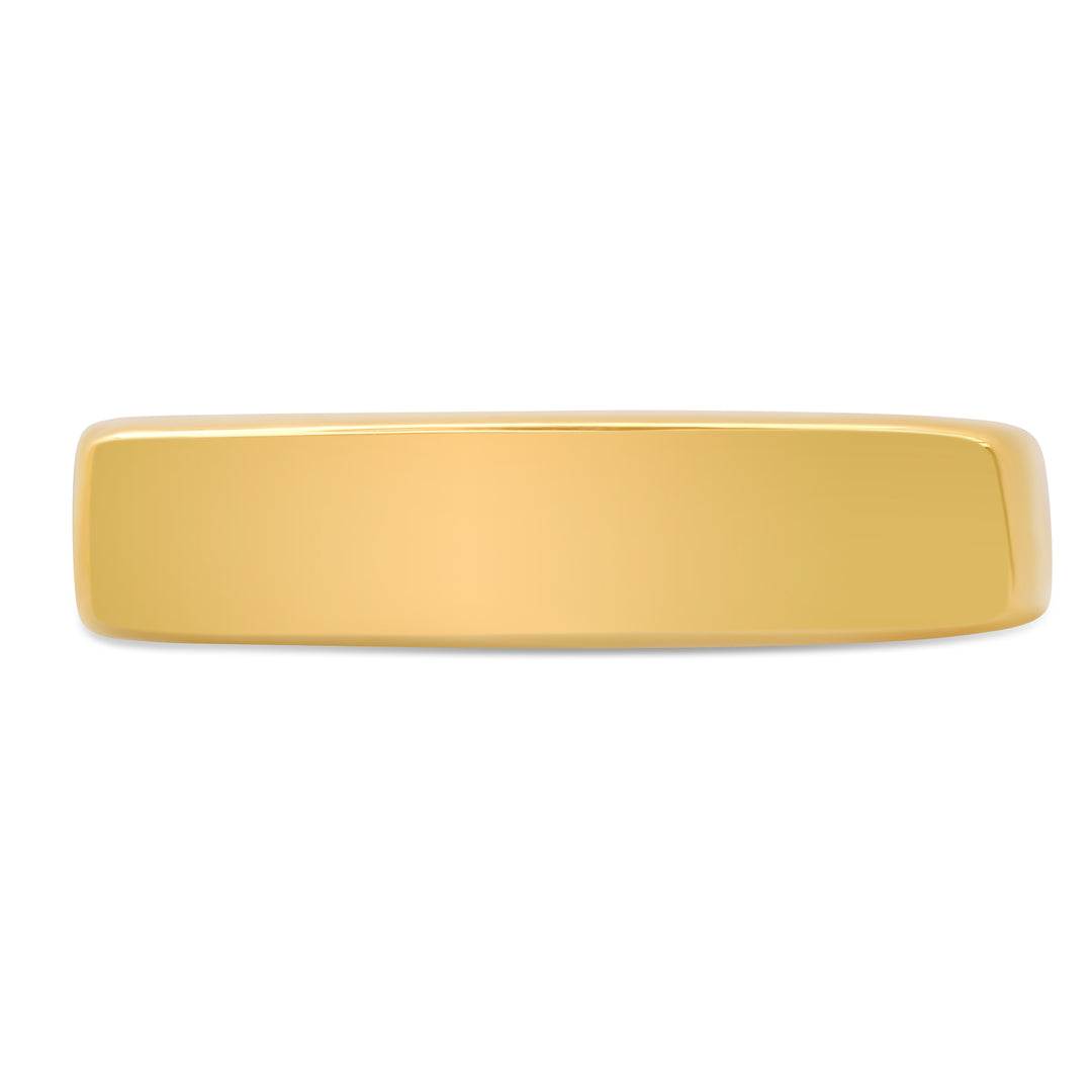 14K Yellow Gold Cross Ring - Classic Religious Band