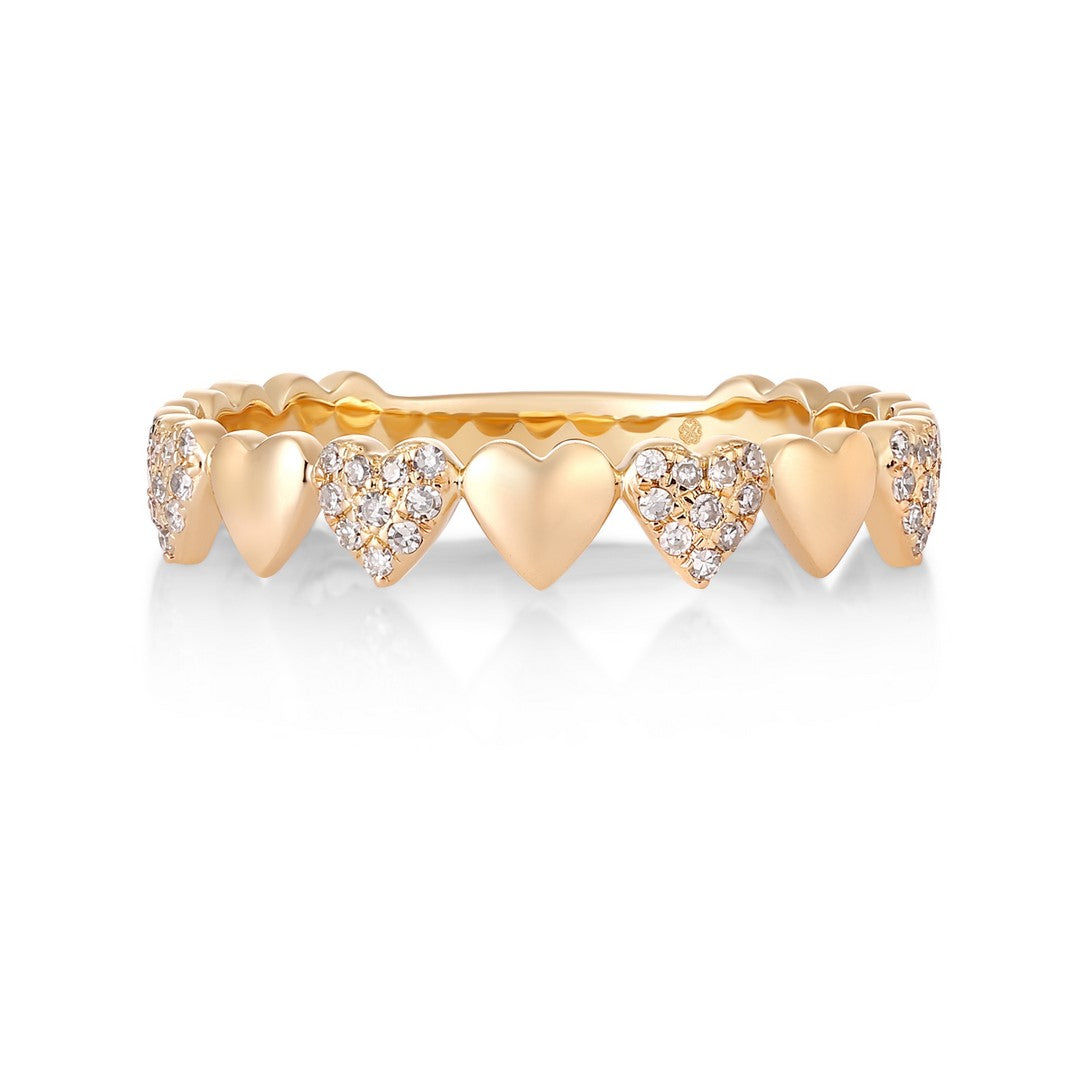 14K Gold Diamond Band Ring