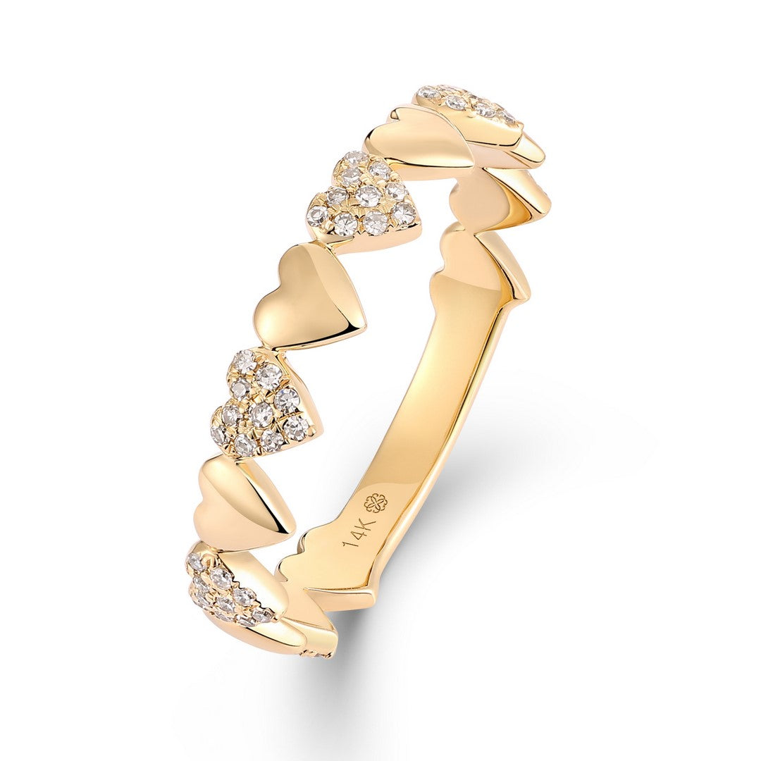 14K Gold Diamond Band Ring