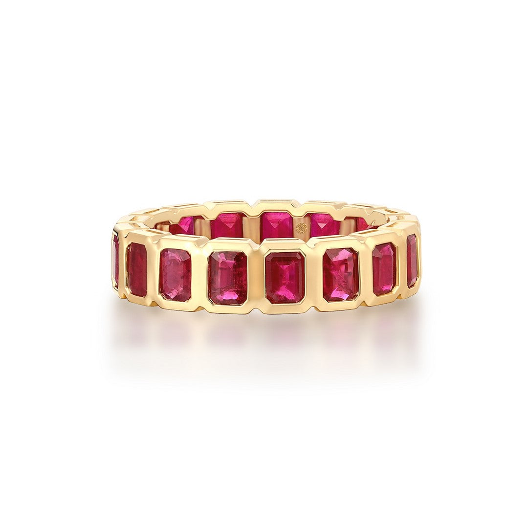 14K Yellow Gold Blue Sapphire Ring 4.55CT
