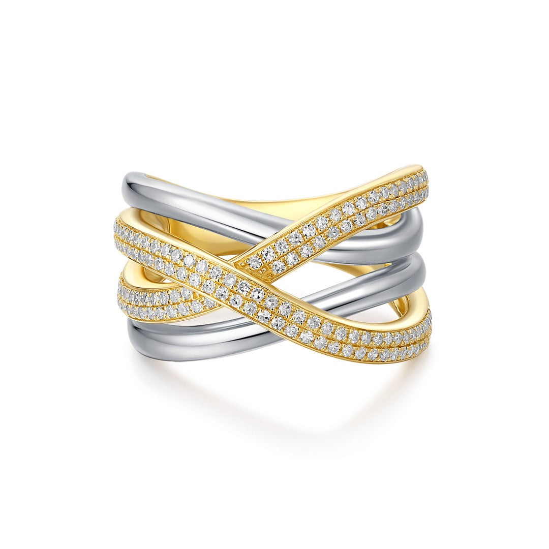 14K White Gold Diamond Band Ring – 0.45 Carat