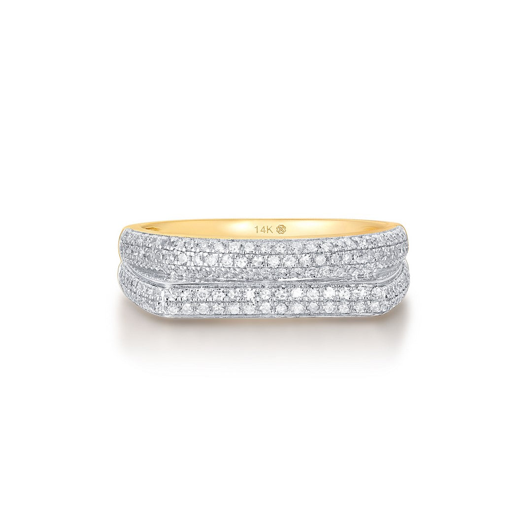 14K Yellow Gold Diamond Band Ring – 0.50 Carat