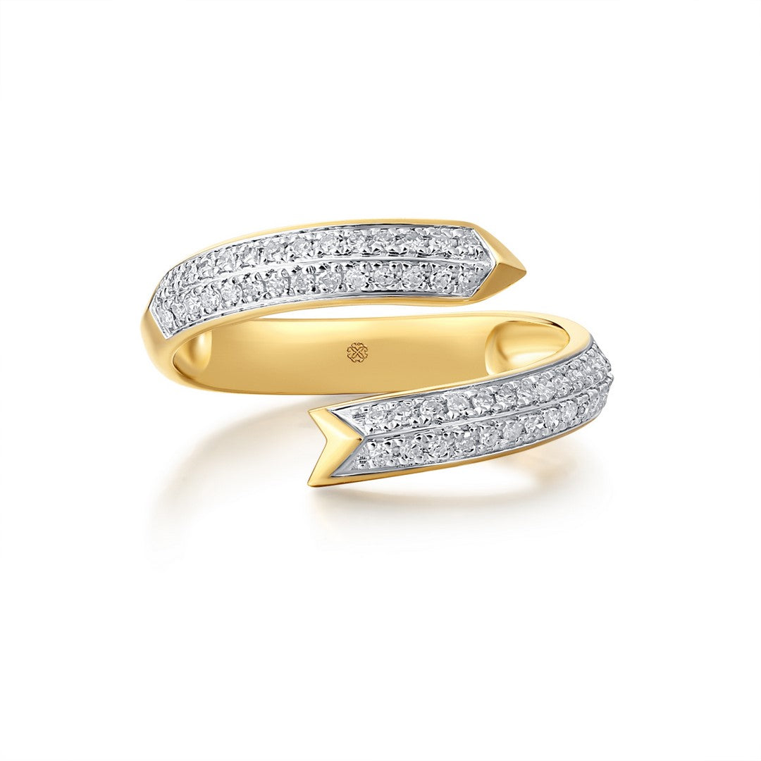 14K Yellow Gold Diamond Band Ring – 0.20 Carat