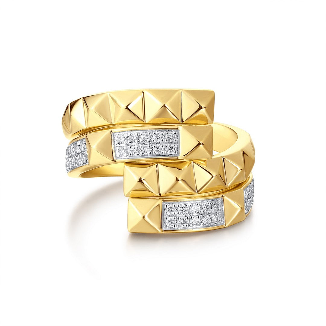 14K Yellow Gold 0.20 CTW Diamond Band Ring