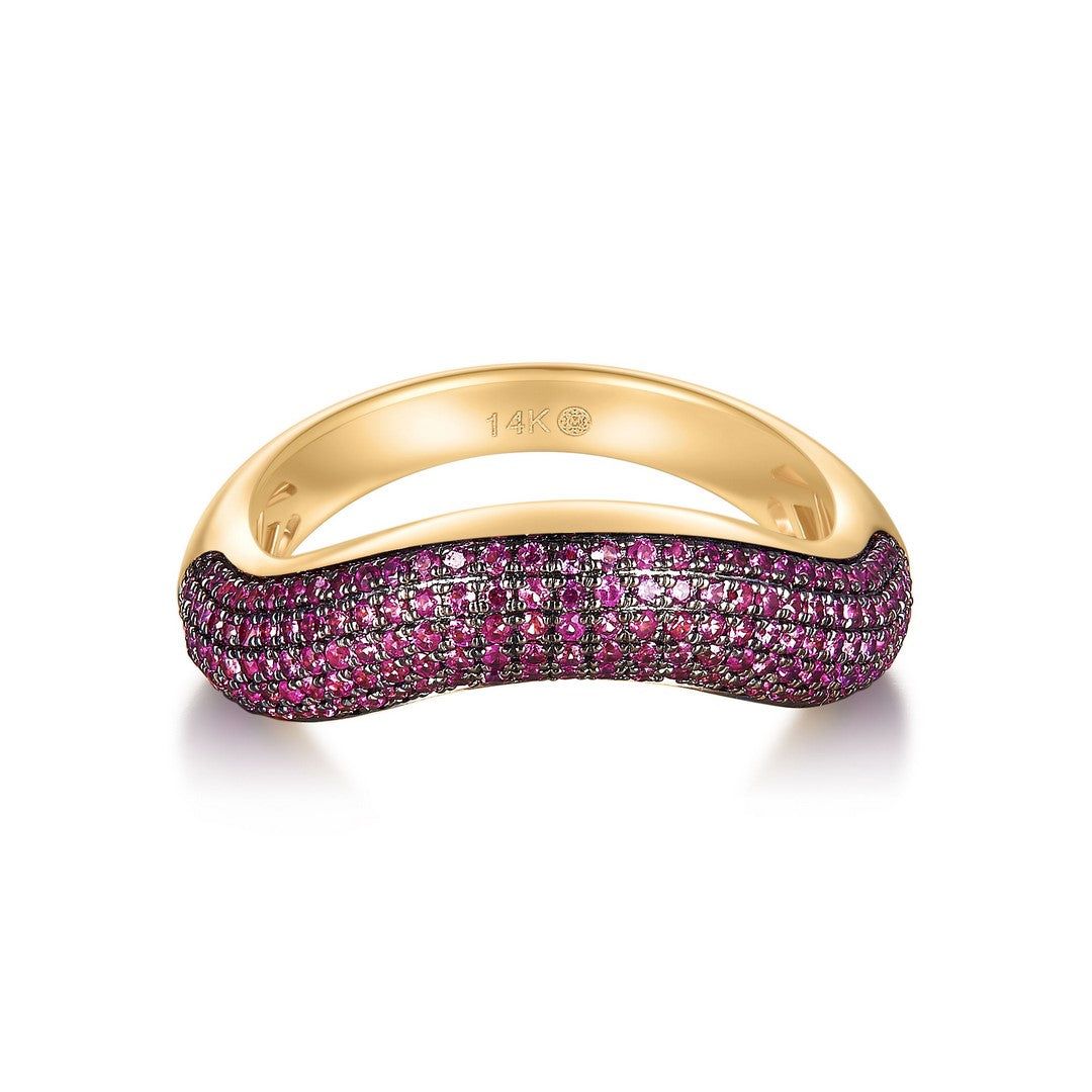 14K Yellow Gold 0.55 CTW Diamond Pavé Band Ring