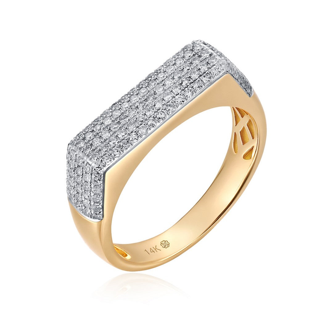 14K Yellow Gold 0.45 CTW Diamond Pavé Band Ring