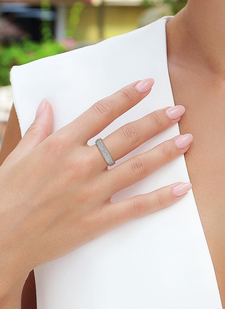 14K Yellow Gold 0.45 CTW Diamond Pavé Band Ring