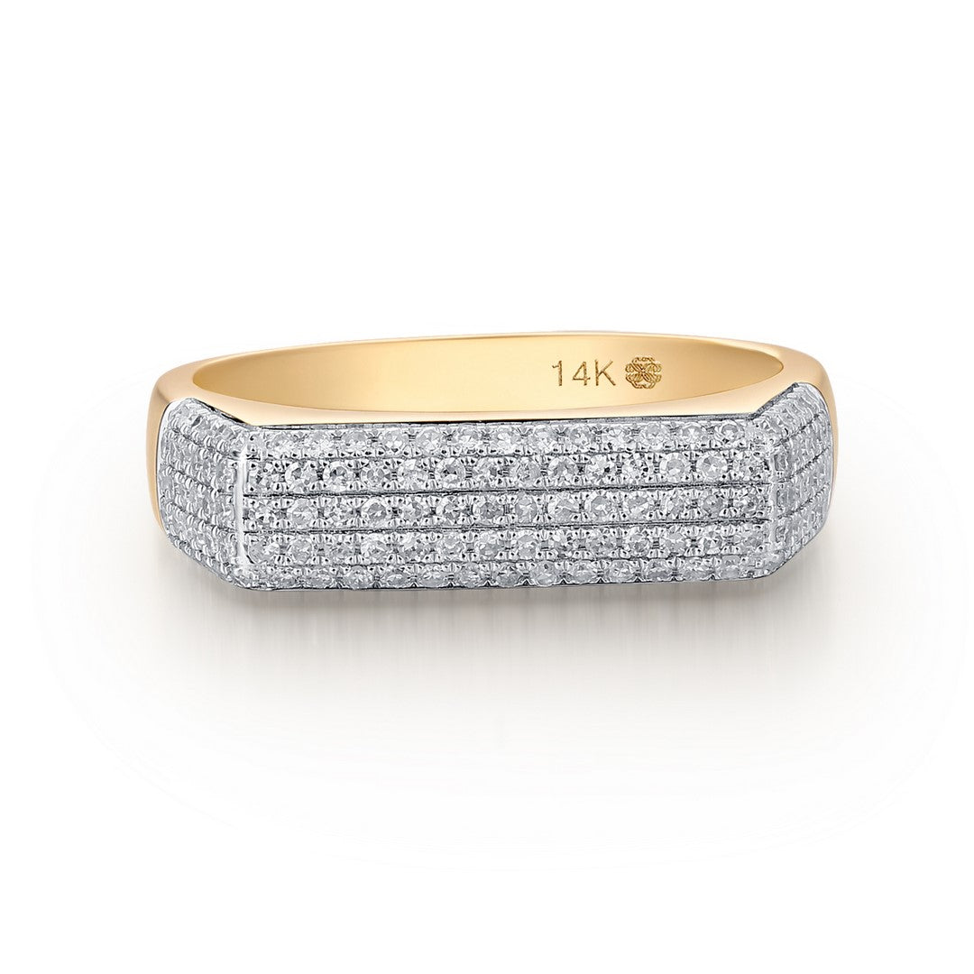 14K Yellow Gold 0.45 CTW Diamond Pavé Band Ring